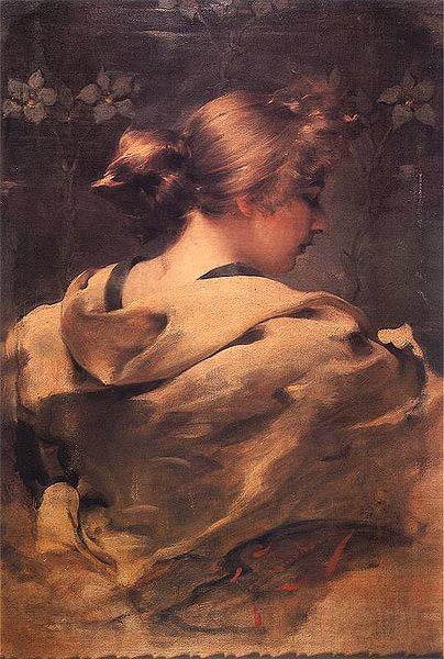 Franciszek zmurko Portrait of a Young Woman Norge oil painting art